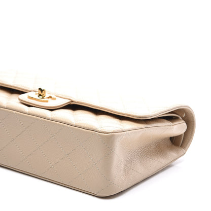 Chanel Caviar Quilted Medium Double Flap Beige Clair 8 of 9