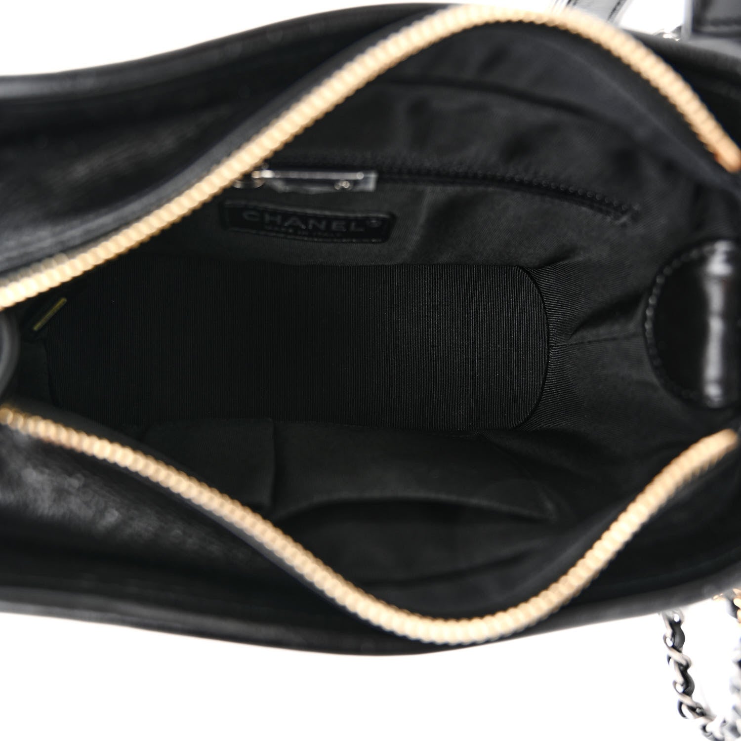 Chanel Calfskin Wool Embroidered Paris Hamburg Small Gabrielle Hobo Dark Navy Blue 5 of 12