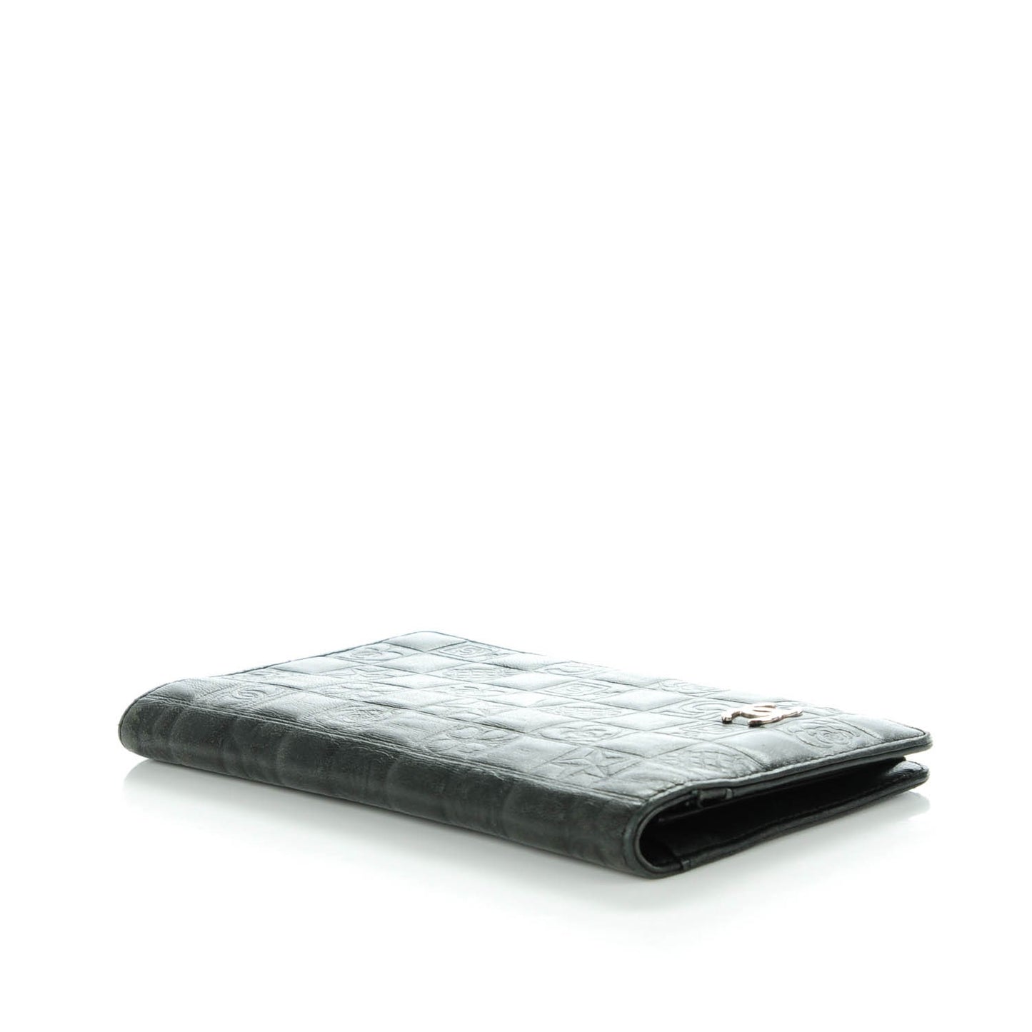 Calfskin Precious Symbols Yen Wallet Black