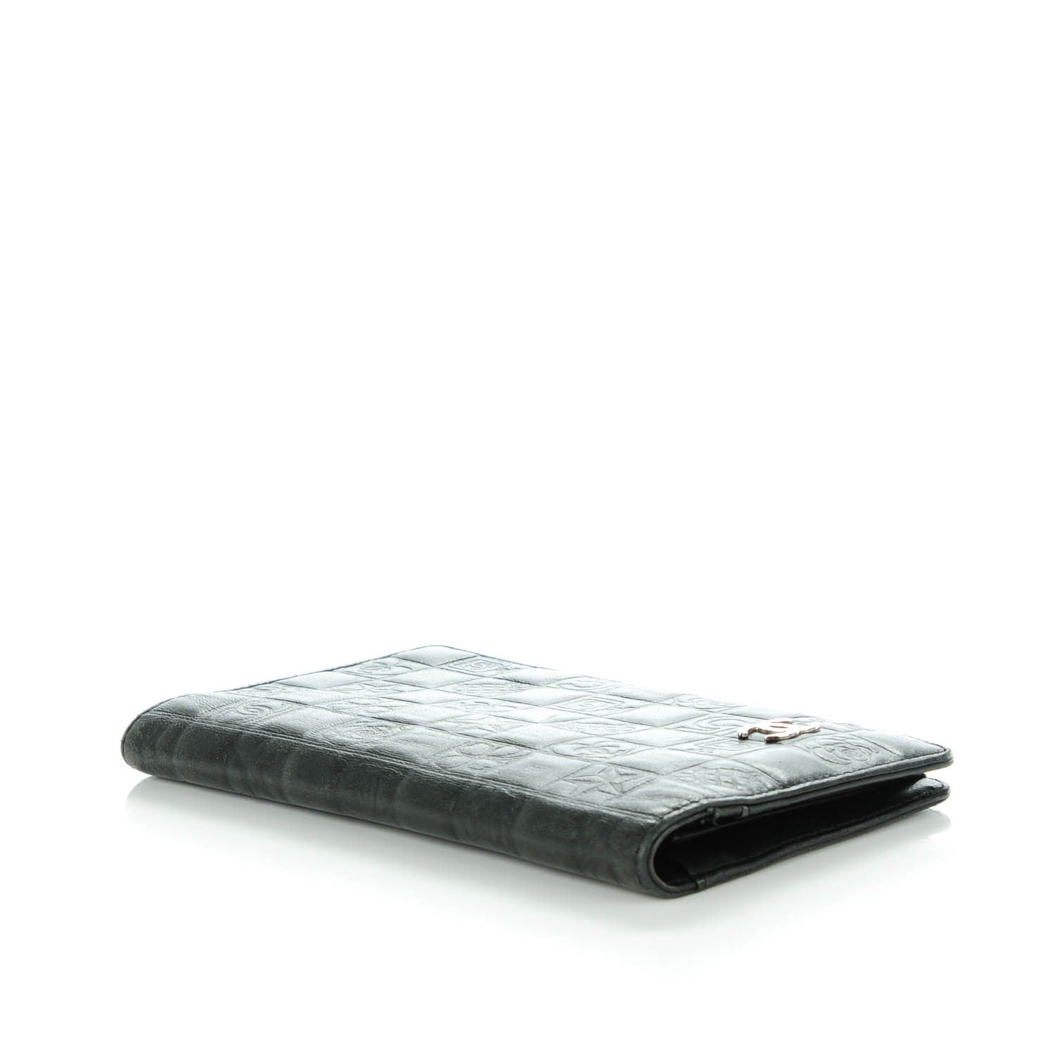 Chanel Calfskin Precious Symbols Yen Wallet Black 4 of 8