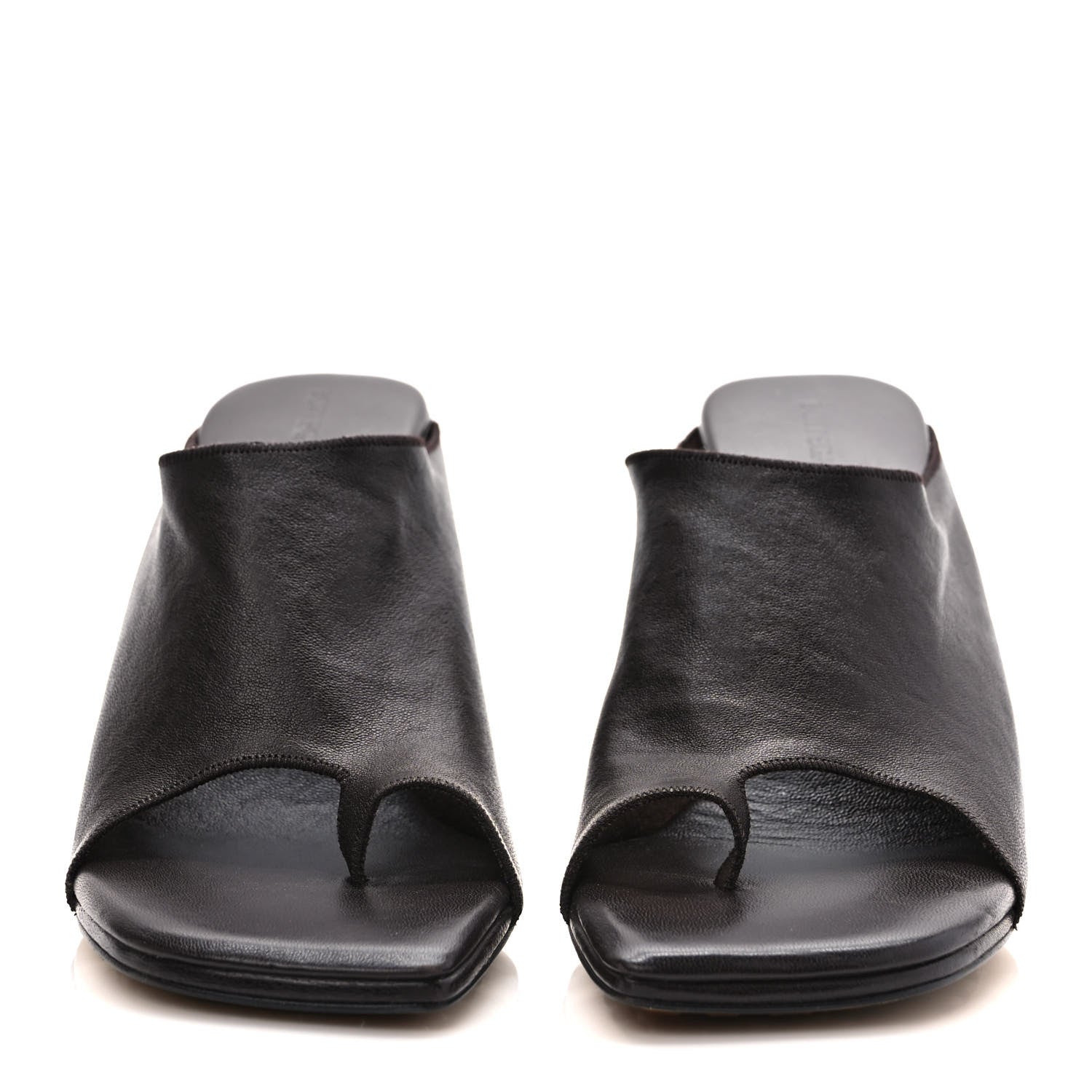 Bottega Veneta Nappa Square Toe Slip-On Mule Sandals 40 Fondante 2 of 9