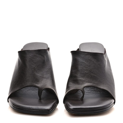 Bottega Veneta Nappa Square Toe Slip-On Mule Sandals 40 Fondante 2 of 9