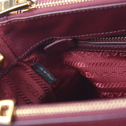 Prada Saffiano Medium Galleria Double Zip Tote Cherry 6 of 10