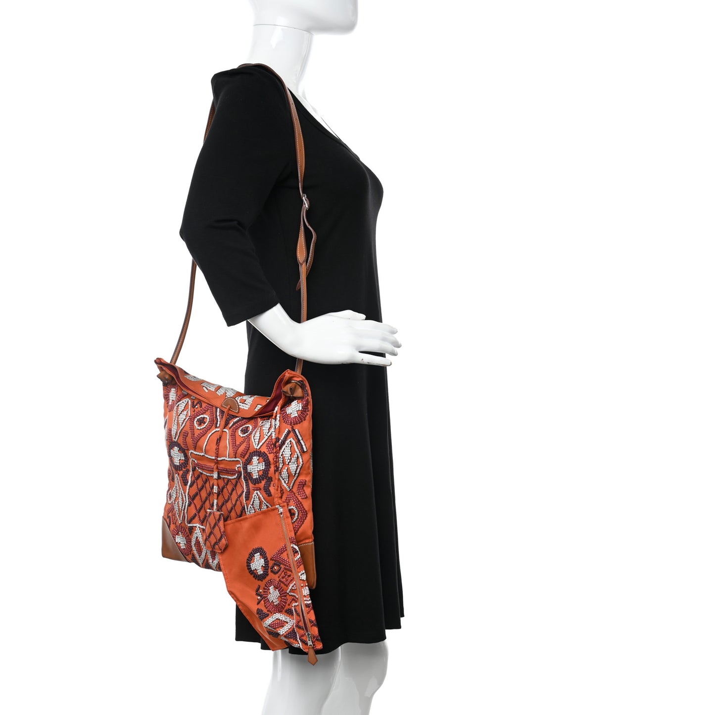 Silk Barenia Kelly En Perles Silky City 33 Bag Fauve Orange Anthracite Frambroise