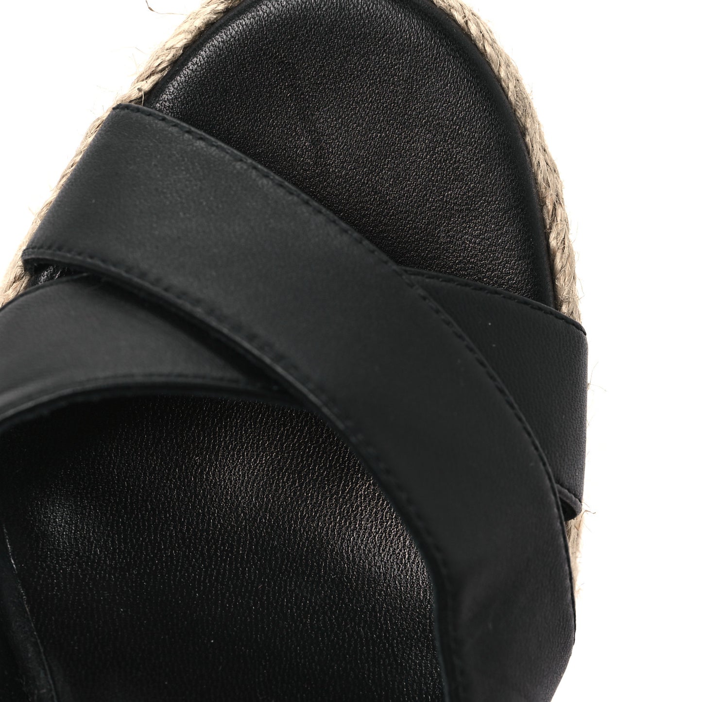Goatskin Mariza Zeppa 130 Espadrille Sandals 37 Black