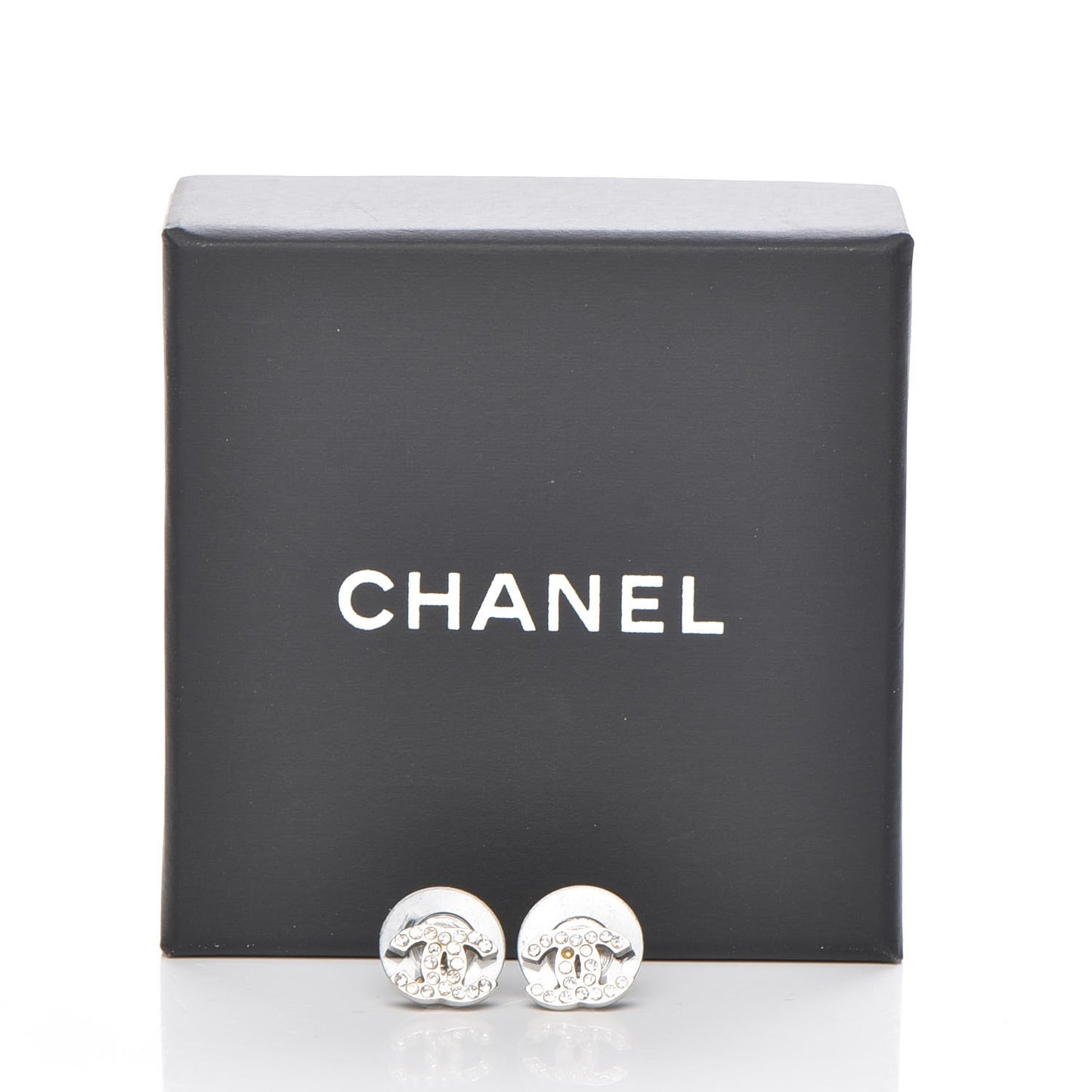 Crystal Timeless CC Earrings Silver