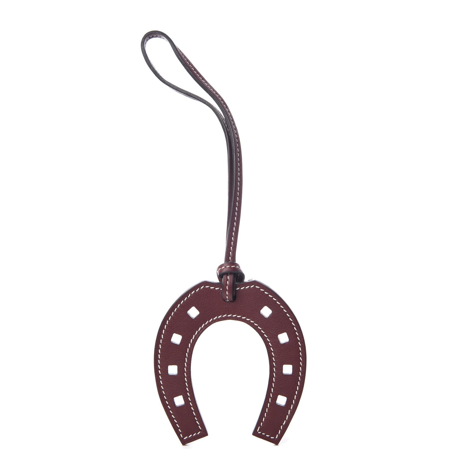 Hermes Swift Paddock Horseshoe Bag Charm Bordeaux 1 of 4
