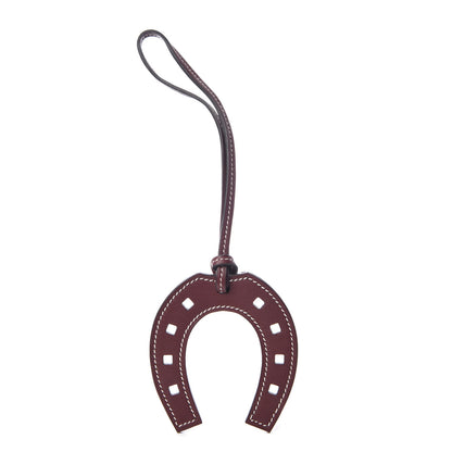 Hermes Swift Paddock Horseshoe Bag Charm Bordeaux 1 of 4