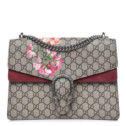 Gucci GG Supreme Monogram Blooms Medium Dionysus Shoulder Bag Beige Multicolor Dry Rose 1 of 10