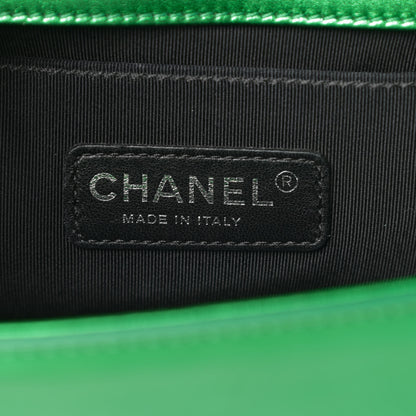 Chanel Metallic Patent Calfskin Quilted Medium Boy Flap Green 6 of 16