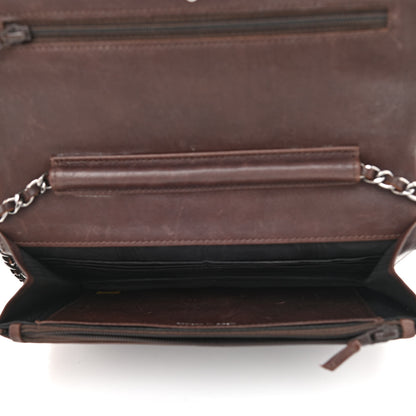 Chanel Caviar Timeless CC Wallet On Chain WOC Dark Brown 4 of 11