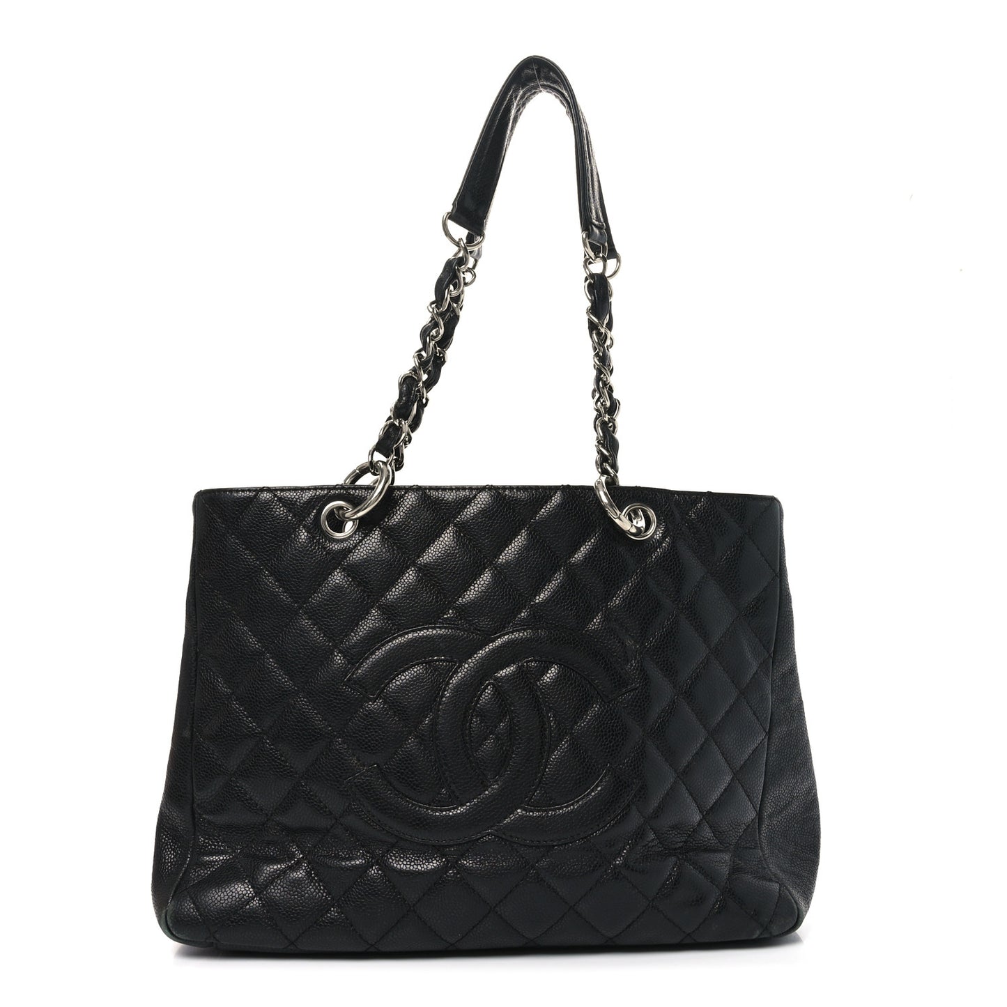 Caviar Quilted Grand Shopping Tote GST Black