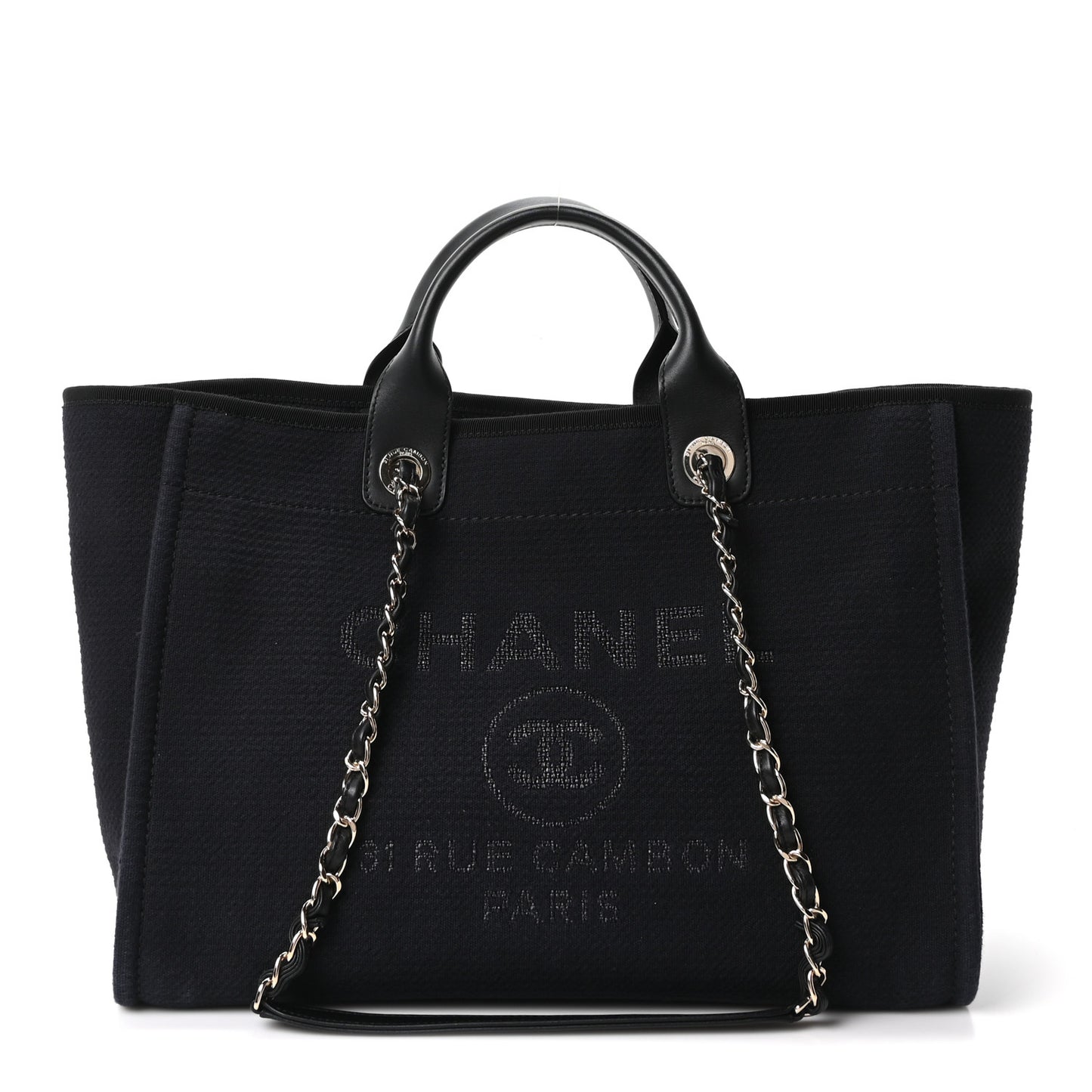 Mixed Fibers Medium Deauville Tote Black