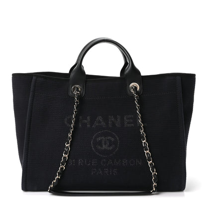 Chanel Mixed Fibers Medium Deauville Tote Black 1 of 11