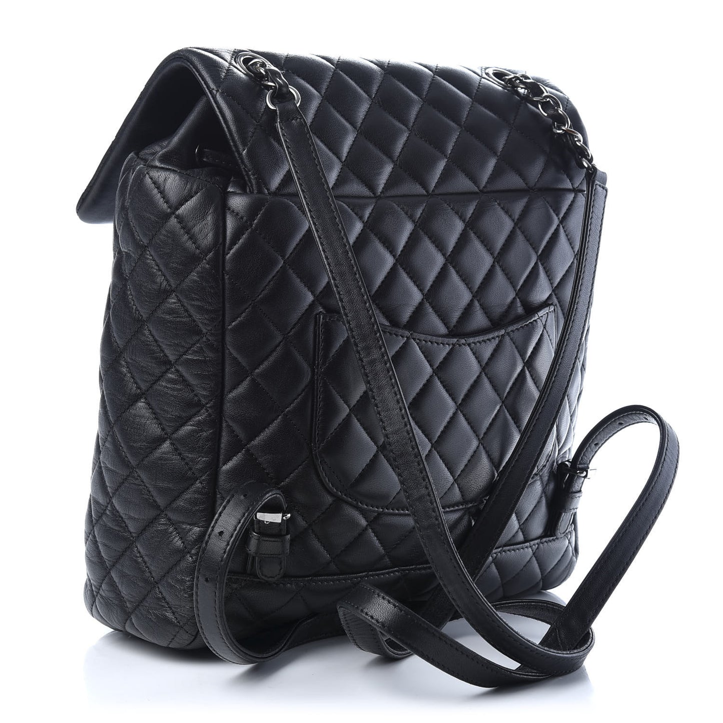 Lambskin Quilted Large Urban Spirit Backpack Black