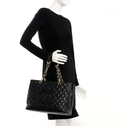 Chanel Caviar Quilted Grand Shopping Tote GST Black 2 of 10