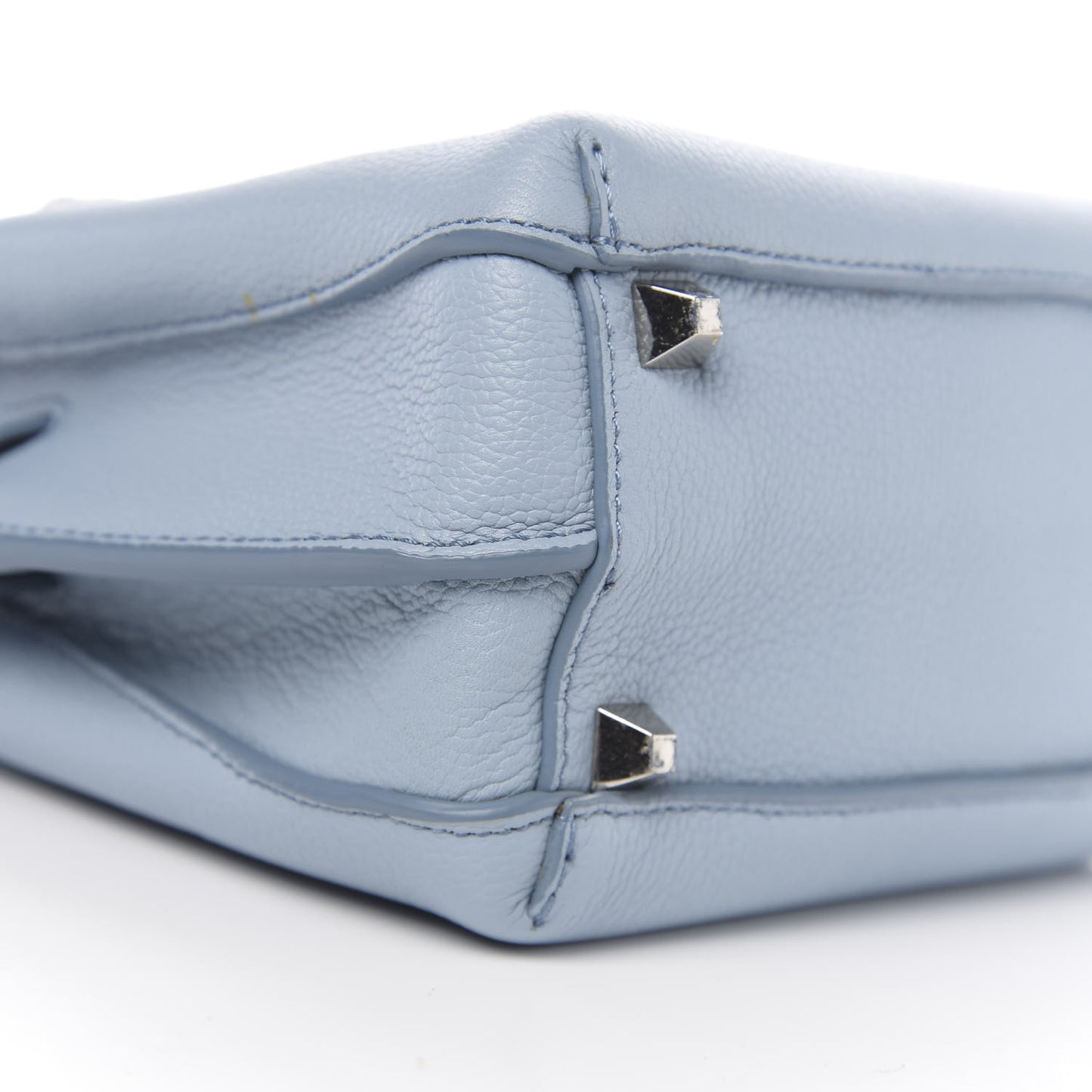Grained Calfskin Mini Milla Tote Sky Blue