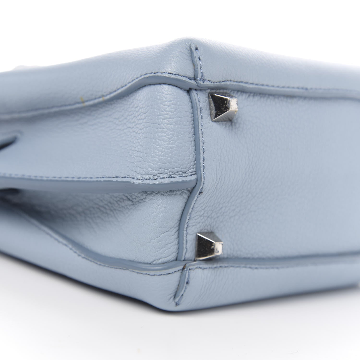 MCM Grained Calfskin Mini Milla Tote Sky Blue 6 of 8
