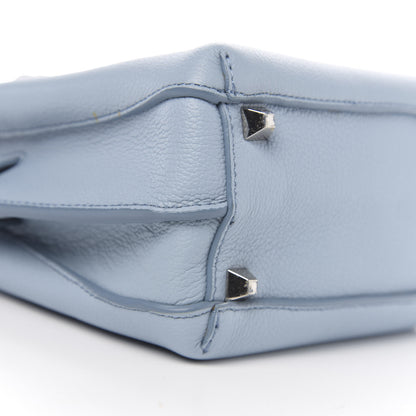 MCM Grained Calfskin Mini Milla Tote Sky Blue 6 of 8