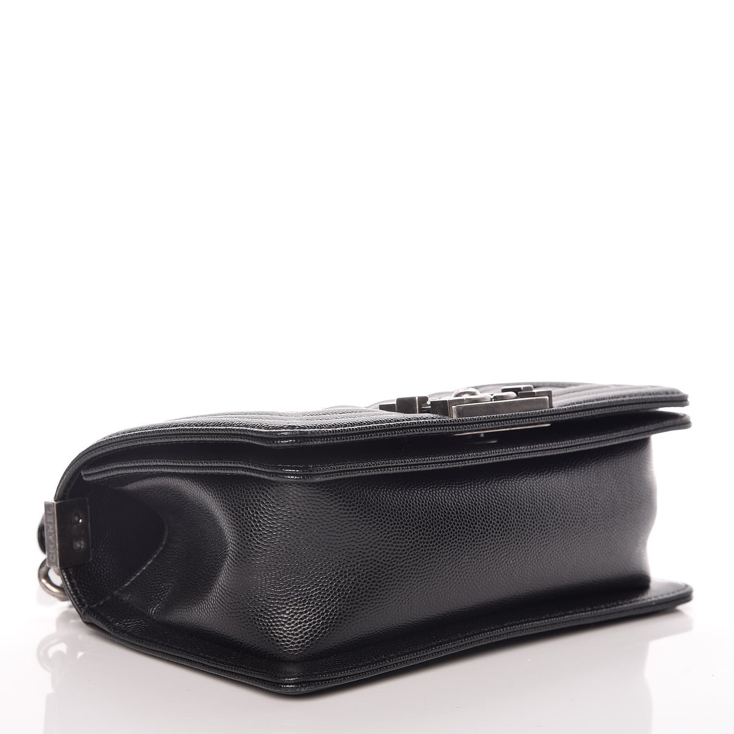 Caviar Quilted Small Boy Flap Black
