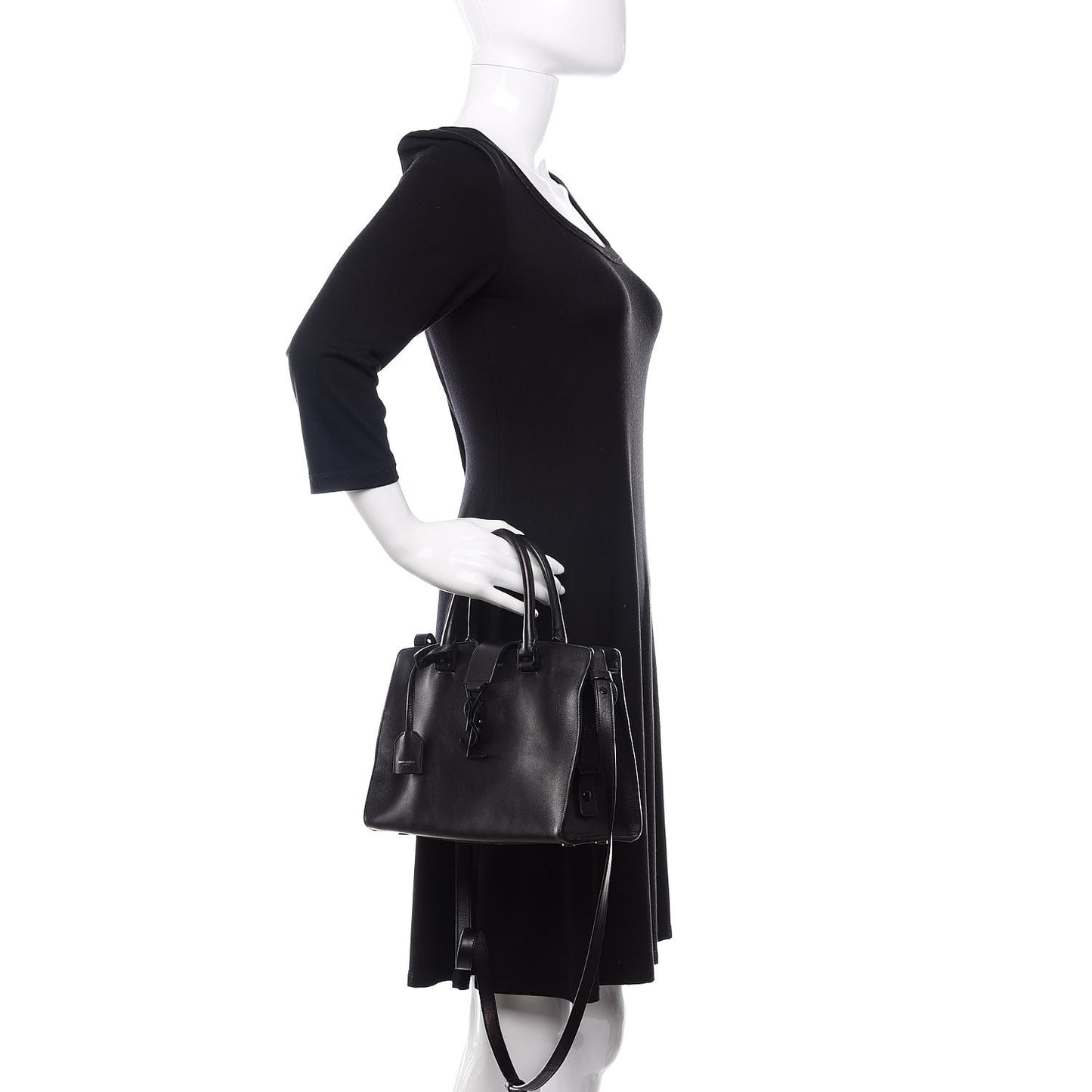 Calfskin Baby Monogram Cabas Black