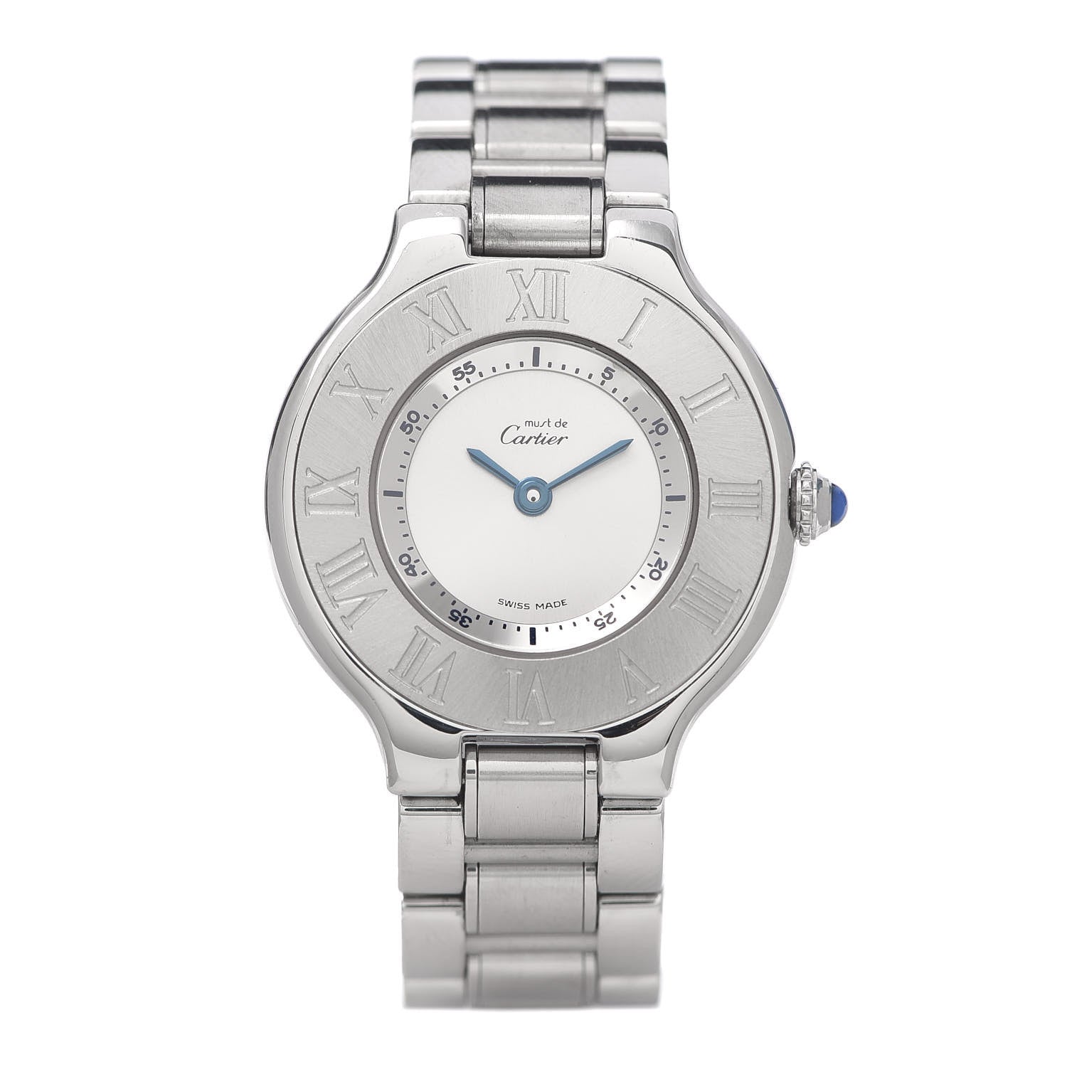 Cartier Stainless Steel 28mm Must De 21 Quartz Watch 1 of 8