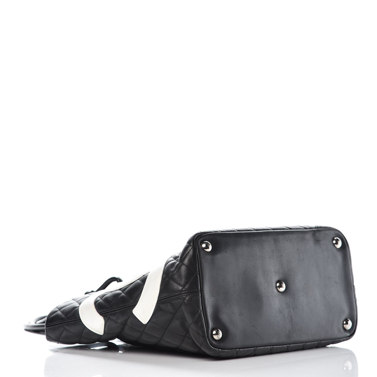 Chanel Calfskin Quilted Large Cambon Tote Black White 5 of 8