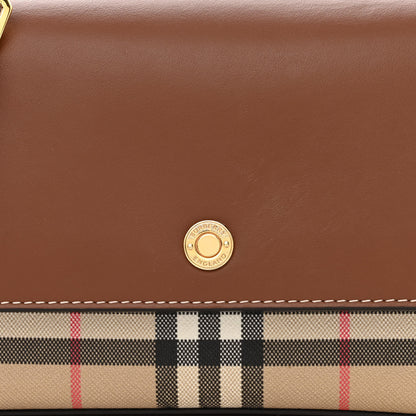 Burberry Calfskin Vintage Check New Hampshire Bag Archive Beige Tan 8 of 10