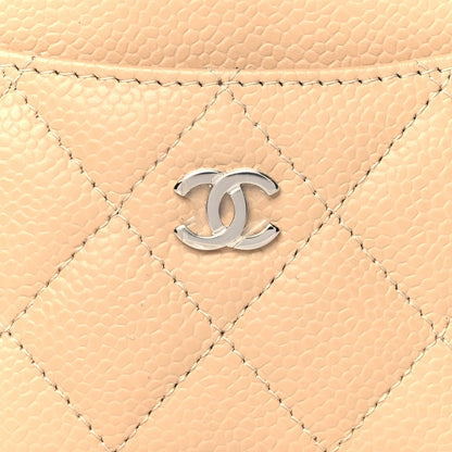 Chanel Caviar Quilted Card Holder Beige 9 of 10