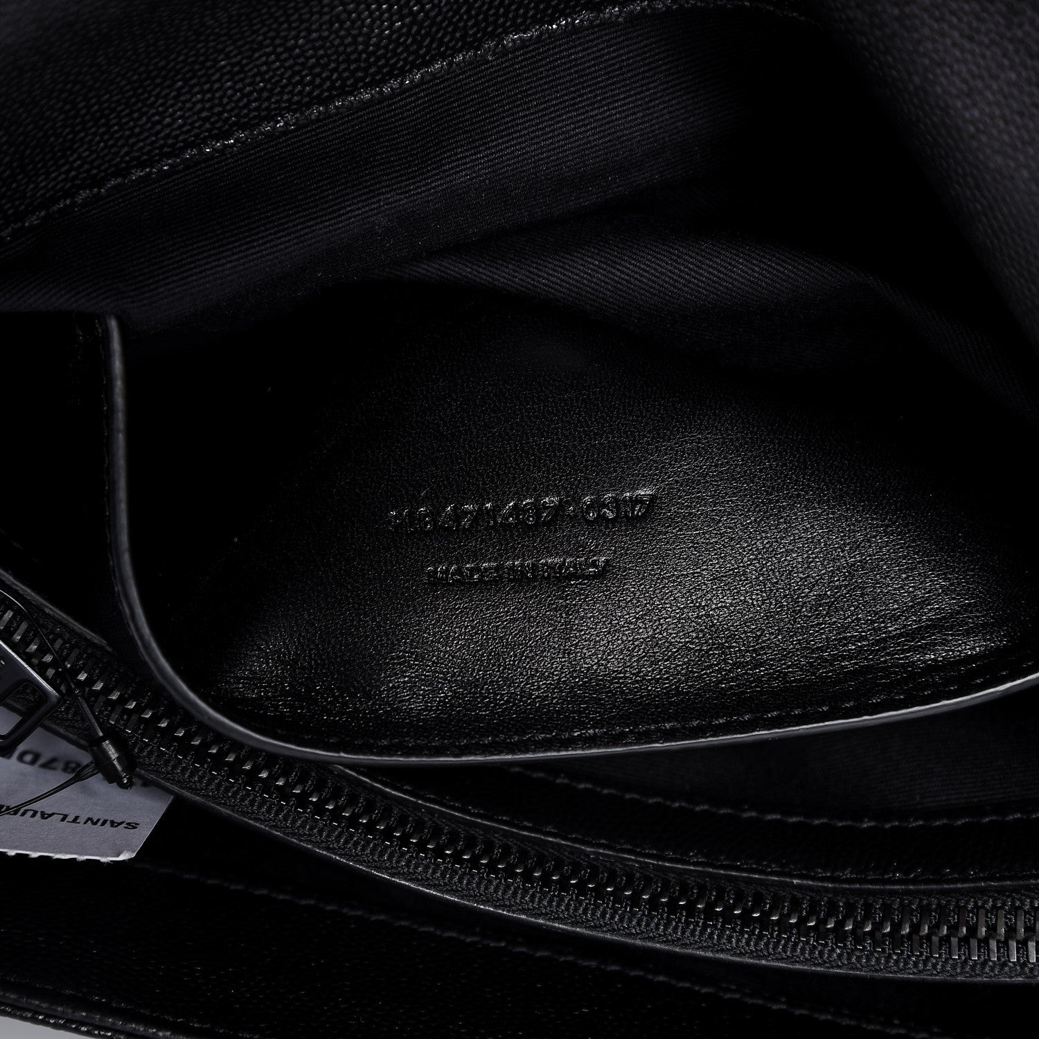 Saint Laurent Grain De Poudre Medium West Hollywood Monogram Fold-Over Black 8 of 9