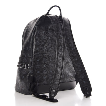 MCM Visetos Medium Side Studs Stark Backpack Black 3 of 10