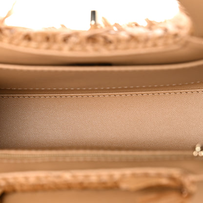 Chanel Raffia Fringe Nano Kelly Shopper Dark Beige 5 of 11