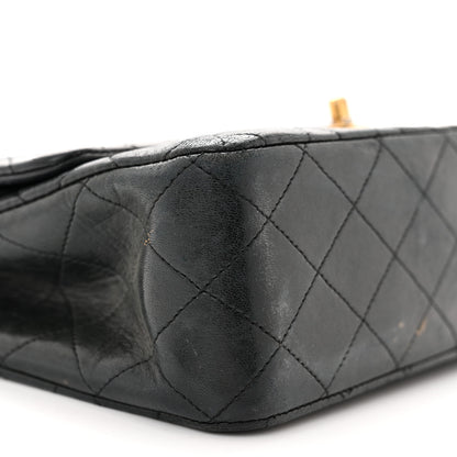 Chanel Lambskin Quilted Medium Double Flap Black 10 of 16