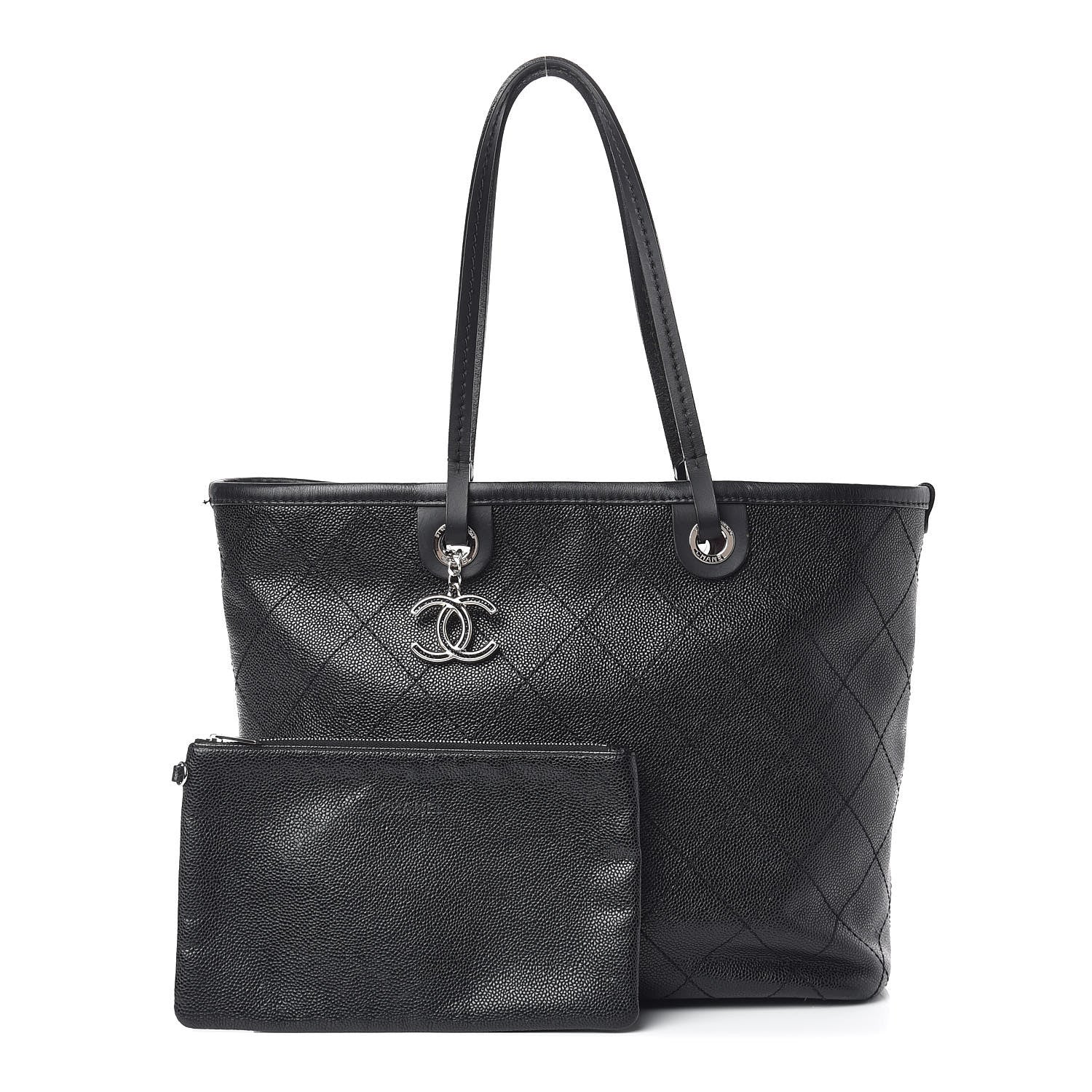 Chanel Grained Calfskin Shopping Fever Tote Black 1 of 21
