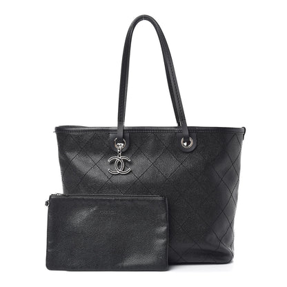 Chanel Grained Calfskin Shopping Fever Tote Black 1 of 21