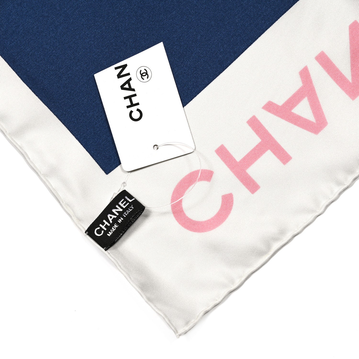 Chanel Silk Cruise Print CC Square Scarf Blue Red White 3 of 5