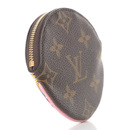 Louis Vuitton Monogram 2020 Christmas Animation Swing Ride Round Coin Purse Pink Poppy 3 of 8
