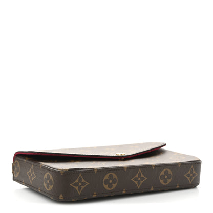 Louis Vuitton Monogram Pochette Felicie Chain Wallet Fuchsia 5 of 10