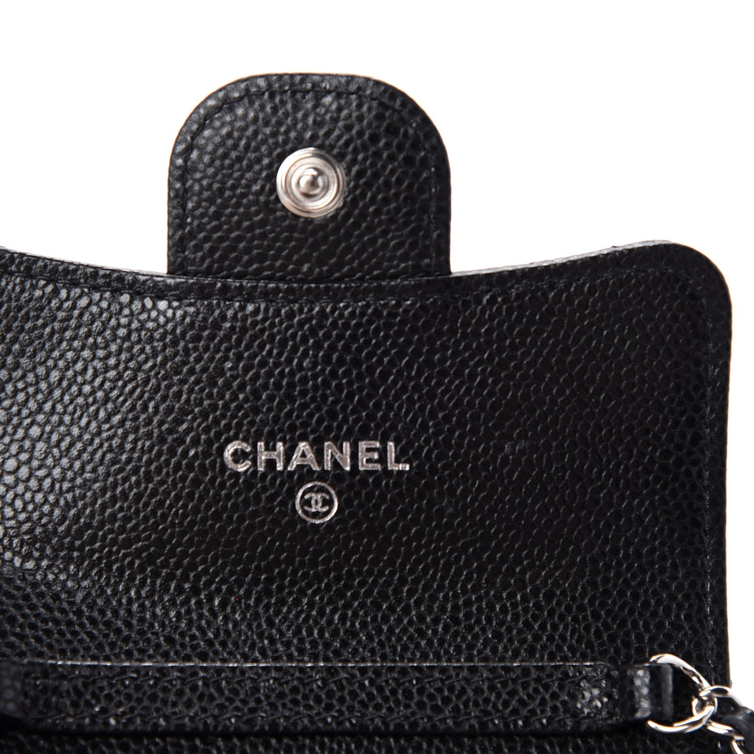 Chanel Caviar Quilted Flap Card Holder On Chain Black 8 of 12