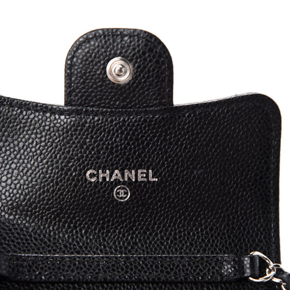 Chanel Caviar Quilted Flap Card Holder On Chain Black 8 of 12