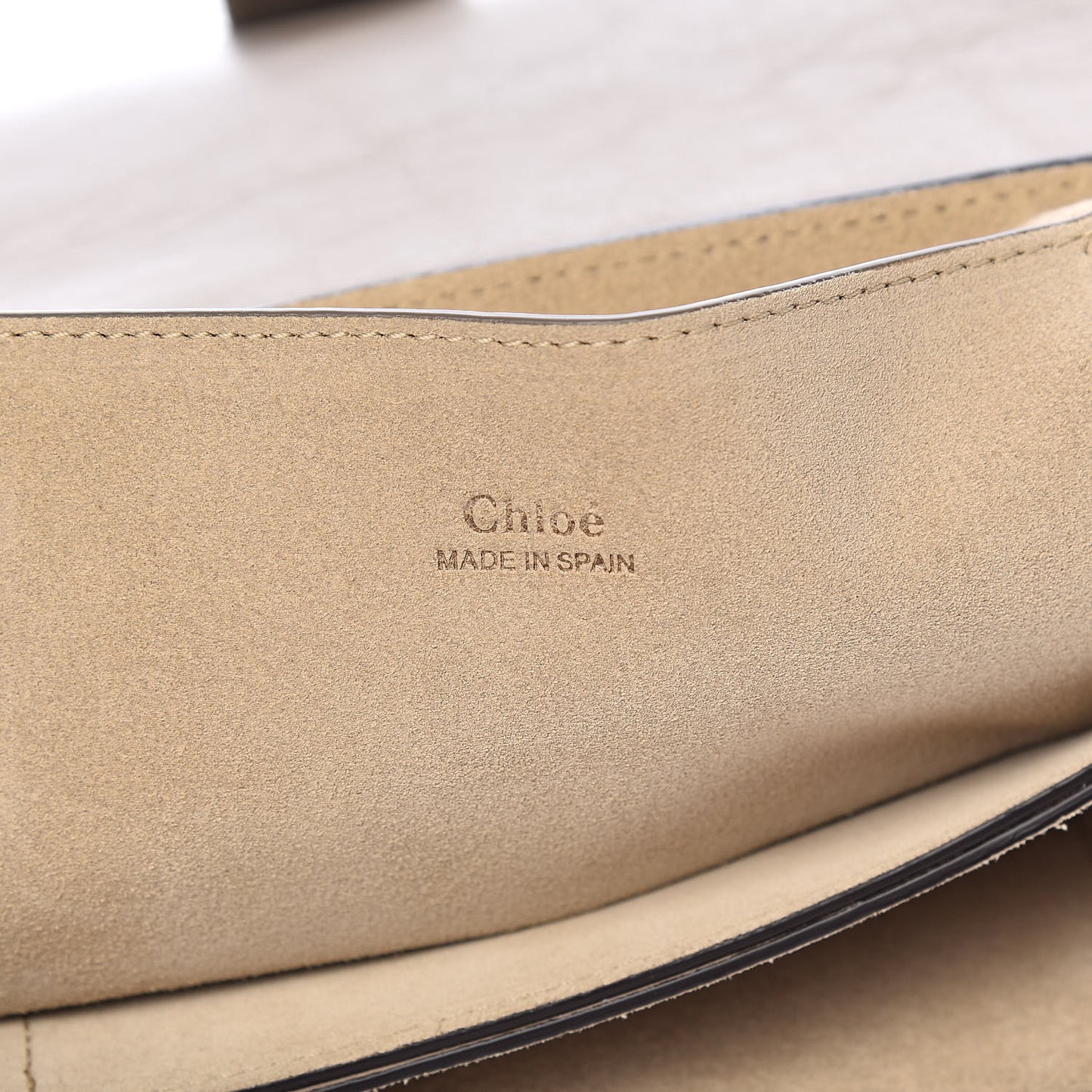 Suede Calfskin Small Faye Shoulder Bag Motty Grey