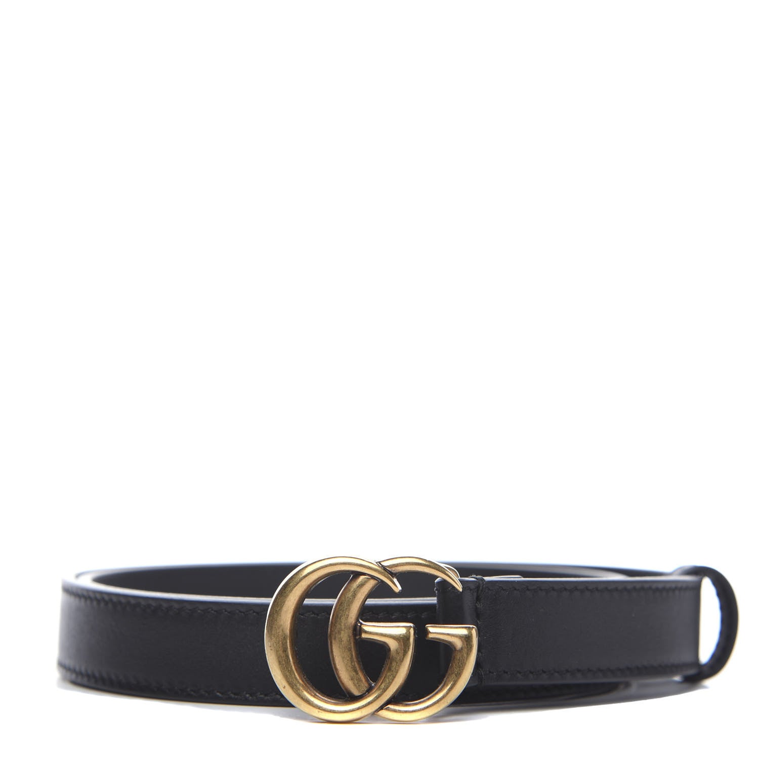 Gucci Calfskin Double G 20mm Belt 75 30 Black 1 of 5