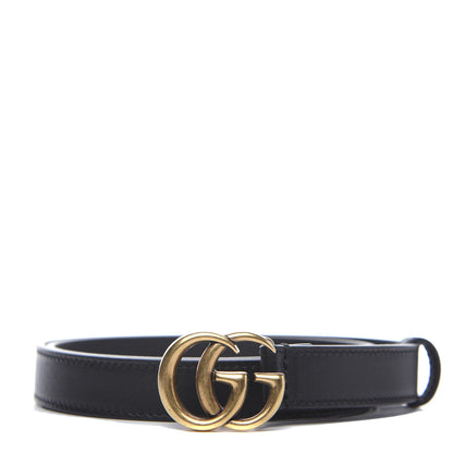 Gucci Calfskin Double G 20mm Belt 75 30 Black 1 of 5