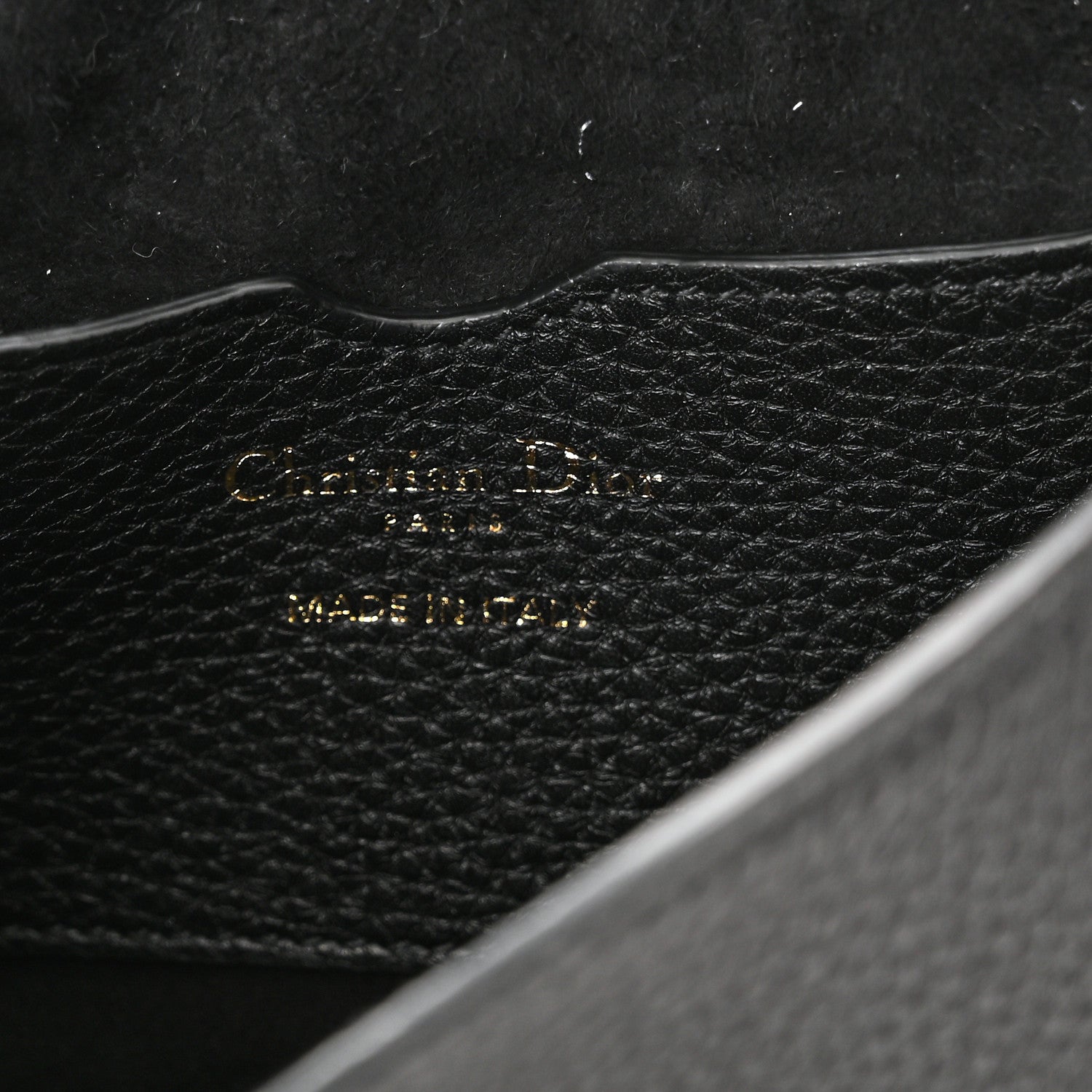 Christian Dior Grained Calfskin Medium Bobby Flap Black 6 of 10