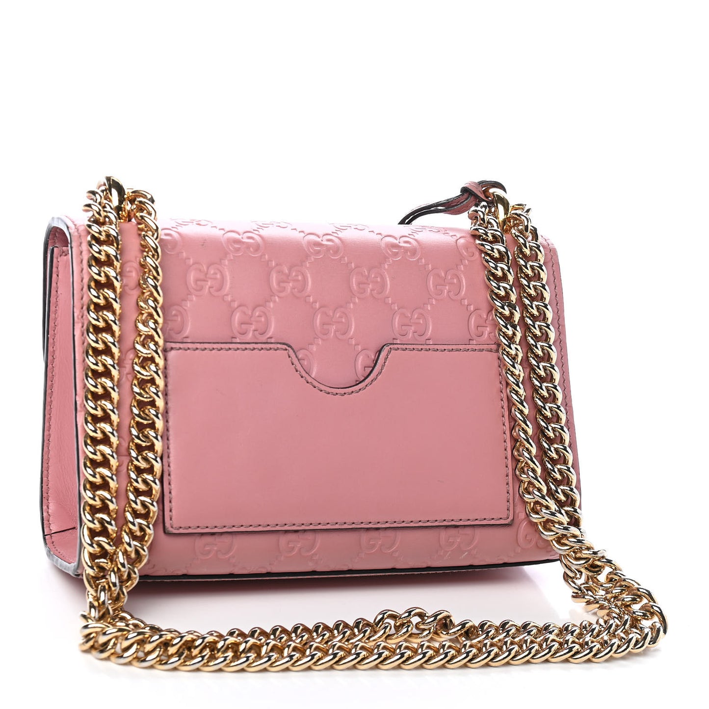 Guccissima Small Padlock Shoulder Bag Rose Baby Candy