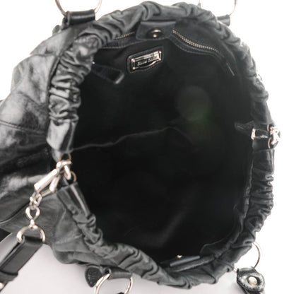 Miu Miu Vitello Lux Gathered Tote Nero Black 5 of 10