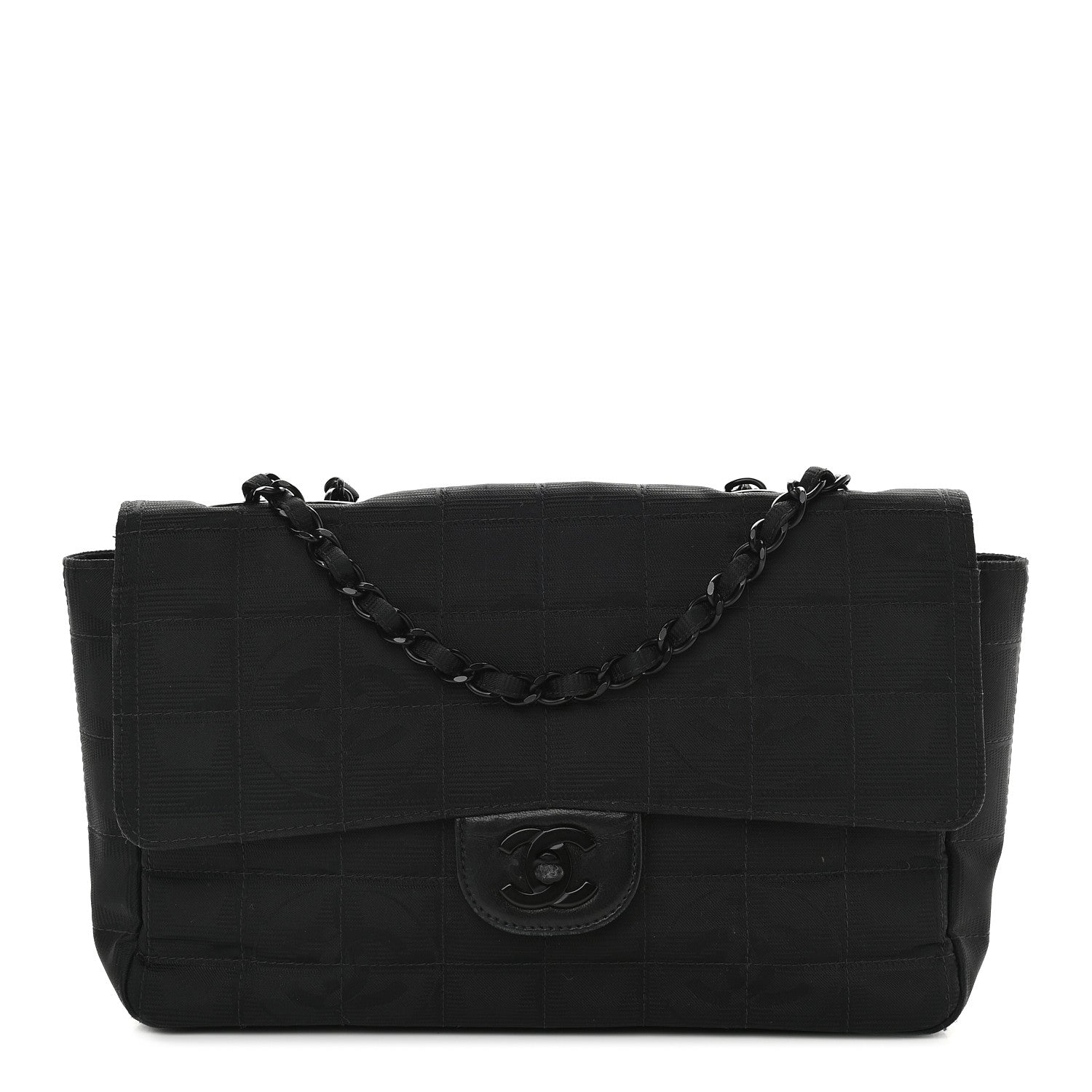 Chanel Nylon Medium Travel Flap Black 1 of 9