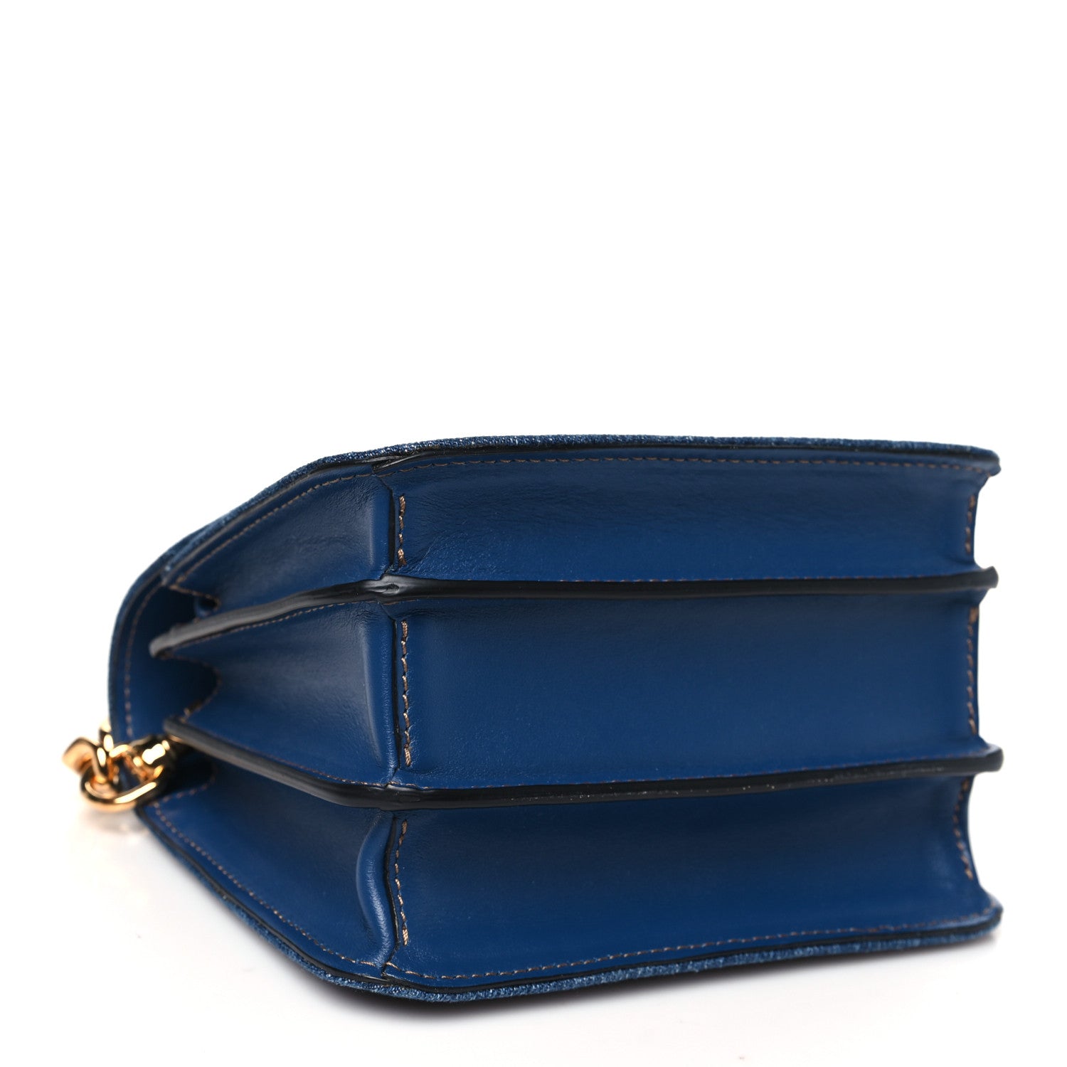 Versace Denim La Medusa Chain Shoulder Bag Navy Blue 4 of 9