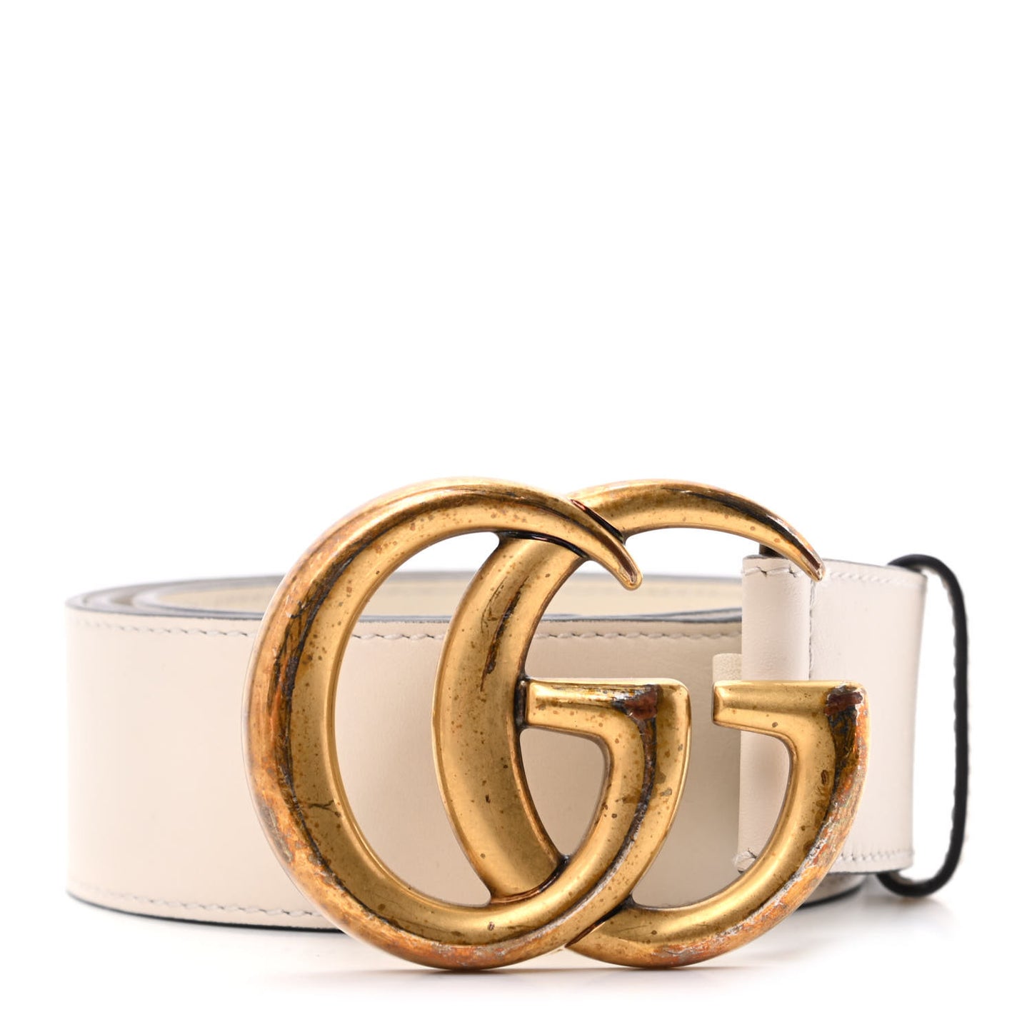 Calfskin Double G 40mm Belt 85 34 Mystic White