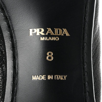 Prada Goatskin Calzature Uomo Mens Loafers 8 Black 7 of 10